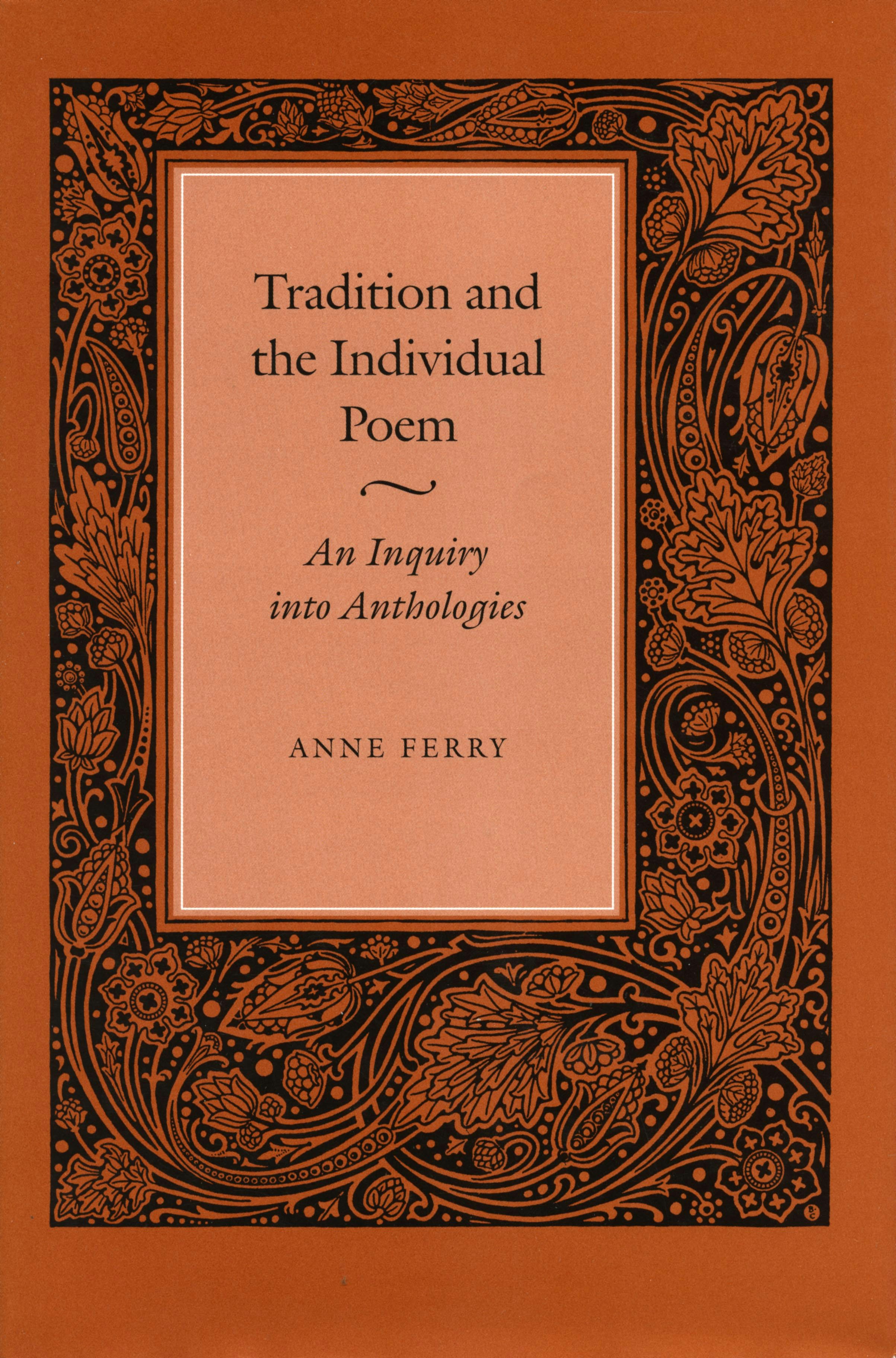 Book cover image for Tradition and the Individual Poem ISBN: 9780804742351